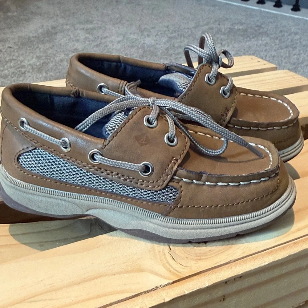 Sperry Tan Kids Boat Shoe